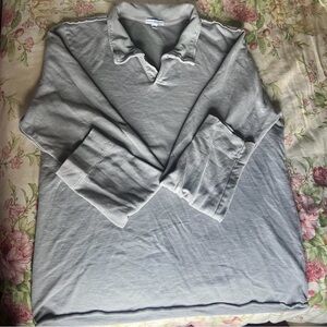 Men's James Perez Light Gray Long Sleeve Polo Shirt